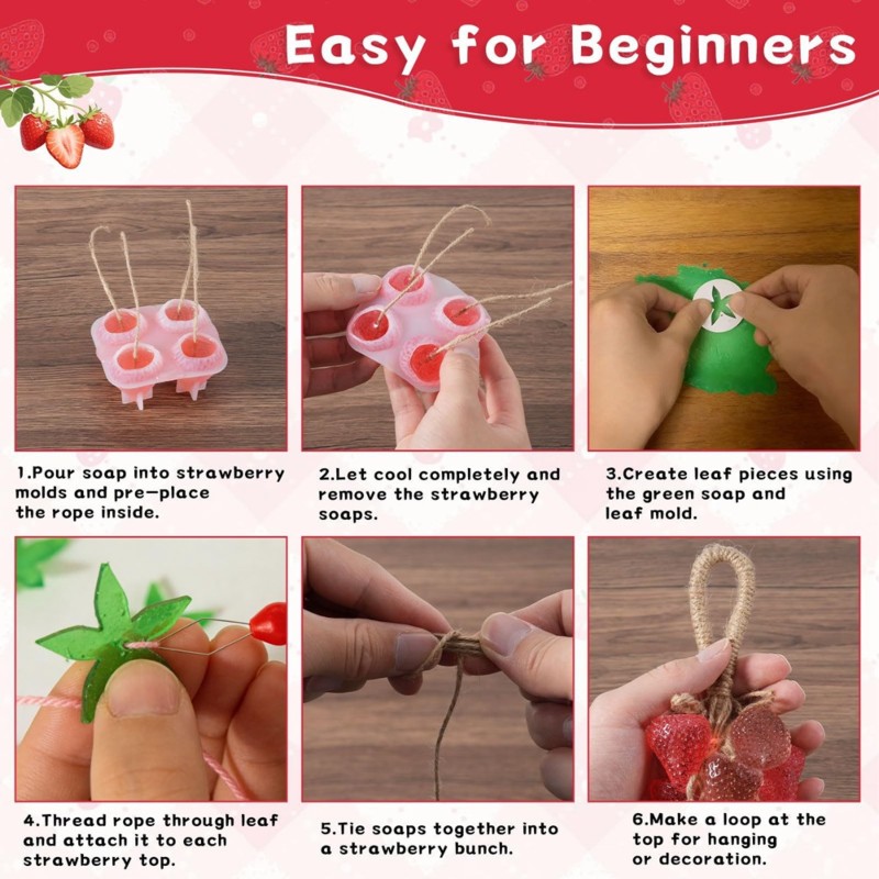 Soap Making Home - ABYN-DIY El Yapımı Silikon Çilek Sabun
