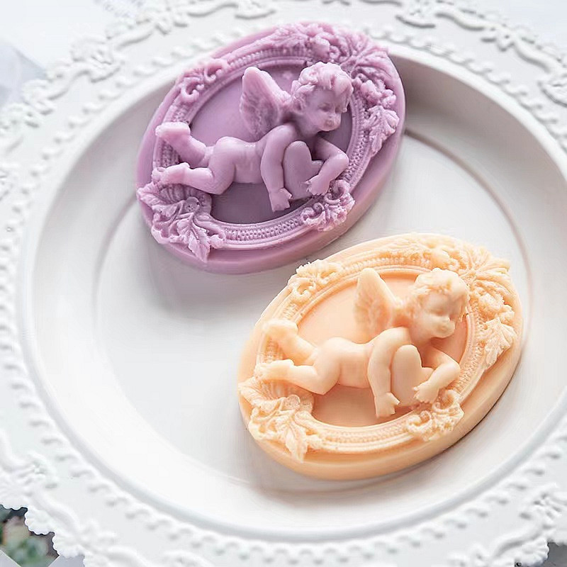 Soap Making Home - 3D Melek Çocuklar Şekilli Silikon Sabun