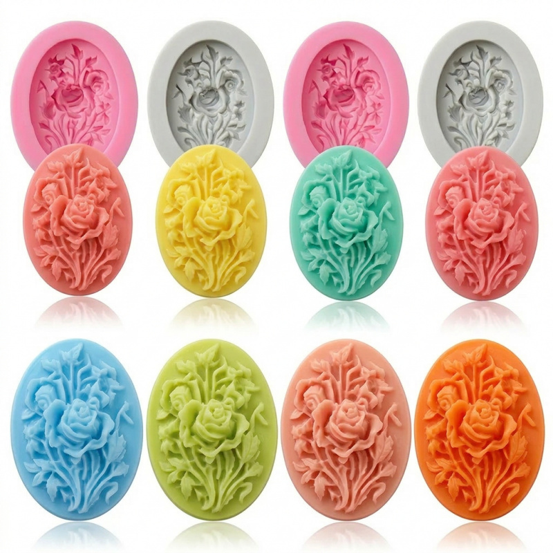 4 Çiçek şekilli silikon kalıp, - Soap Making Guide For Beginners incelemesi ve fiyatı