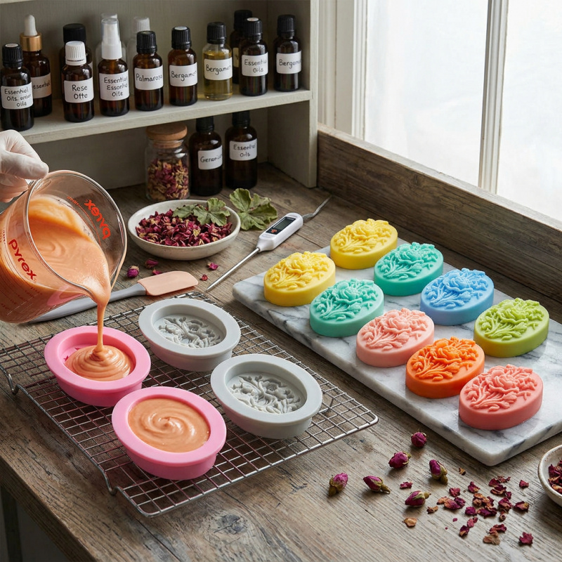 4 Çiçek şekilli silikon kalıp, - Soap Making Guide For Beginners incelemesi ve fiyatı